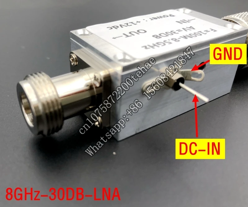 Amplificador de RF LNA de 100MHZ a 8,5 GHZ, dispositivo de bajo ruido, carcasa CNC, alta linealidad