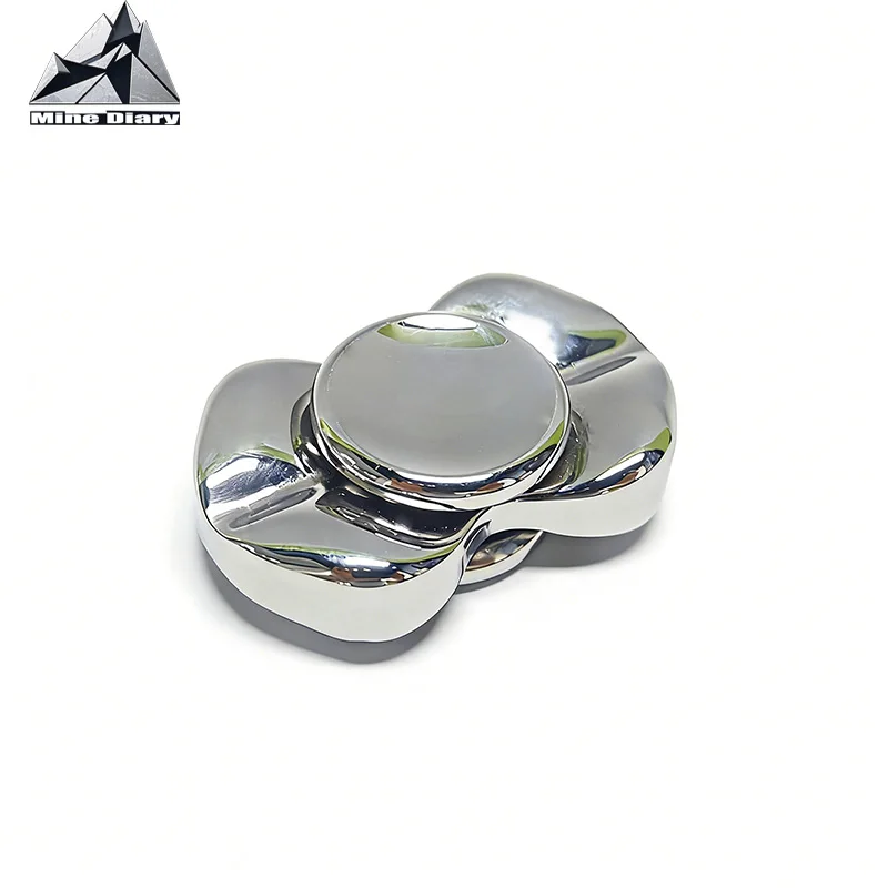 Novel Double Leaf Metal Fidget Spinner EDC Fidget Toys Fun Stainless Steel Haptic Toy Stress Relief Toys ADHD Toy Office Toy
