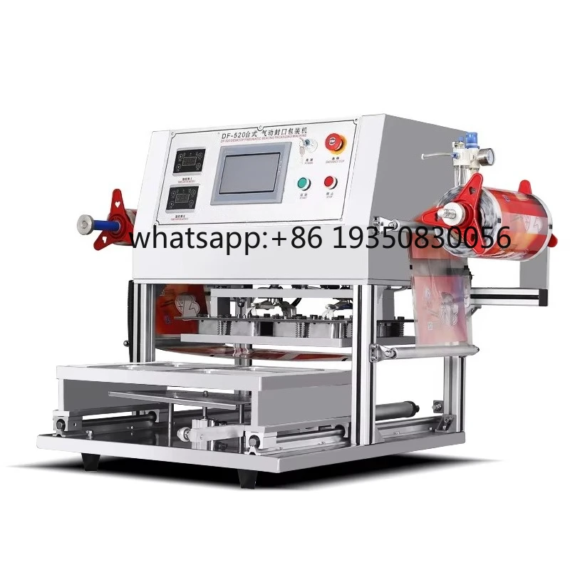 

2026-Pneumatic Lockable Fresh Box Sealing Machine, Commercial air Sealing Film Machine, Fast Food Box Takeout Packaging Machine