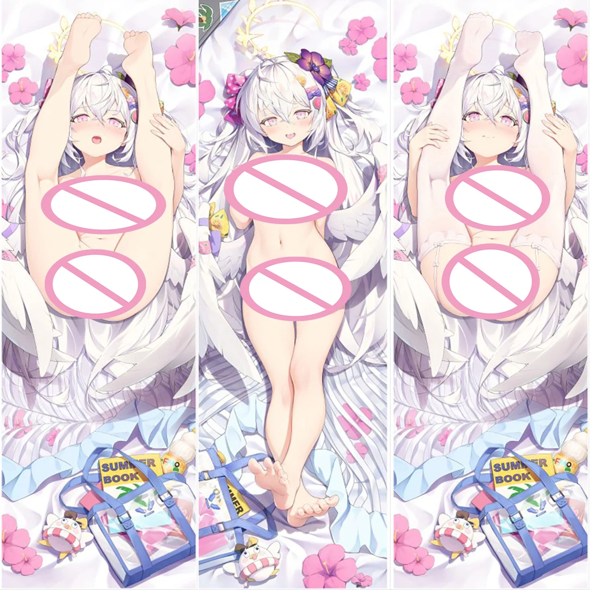 Blue Archive Shirasu Azusa Dakimakura Anime Otaku 2-Side Printed Waifu Decor Hing Body Case Cushion Pillow Cover