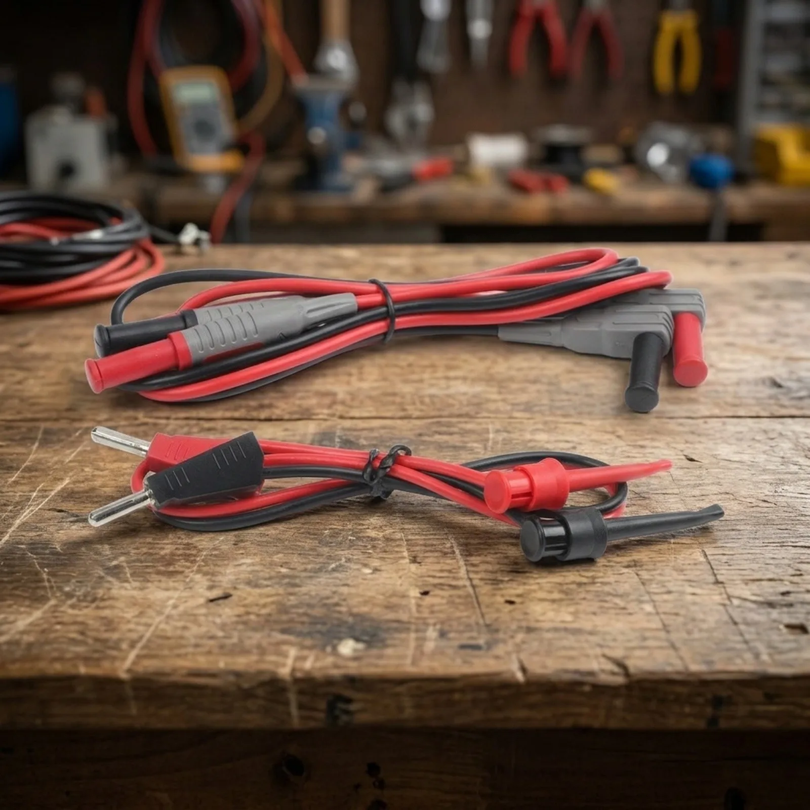CAT III Rated Electrical Testing Compatible With Most Multimeters For Alligator Clips 4mm Banana Connector Cables