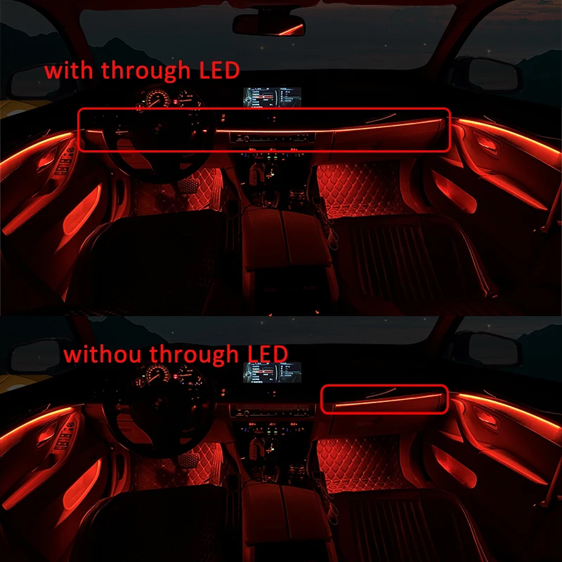 Specific for BMW 5 series F10 F11 Interior Ambient LED Light Kits 9 Colors Decorative Atmosphere Lighting Inner Accessories