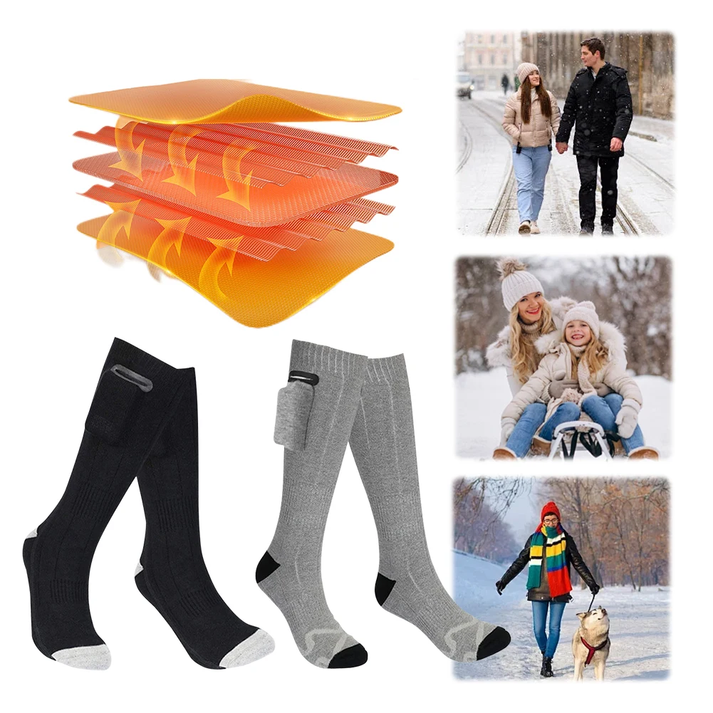 

Electric Heated Socks Electric Heating Socks Breathable Battery Heated Socks Warm Cotton Socks for Fishing Cycling Hunting