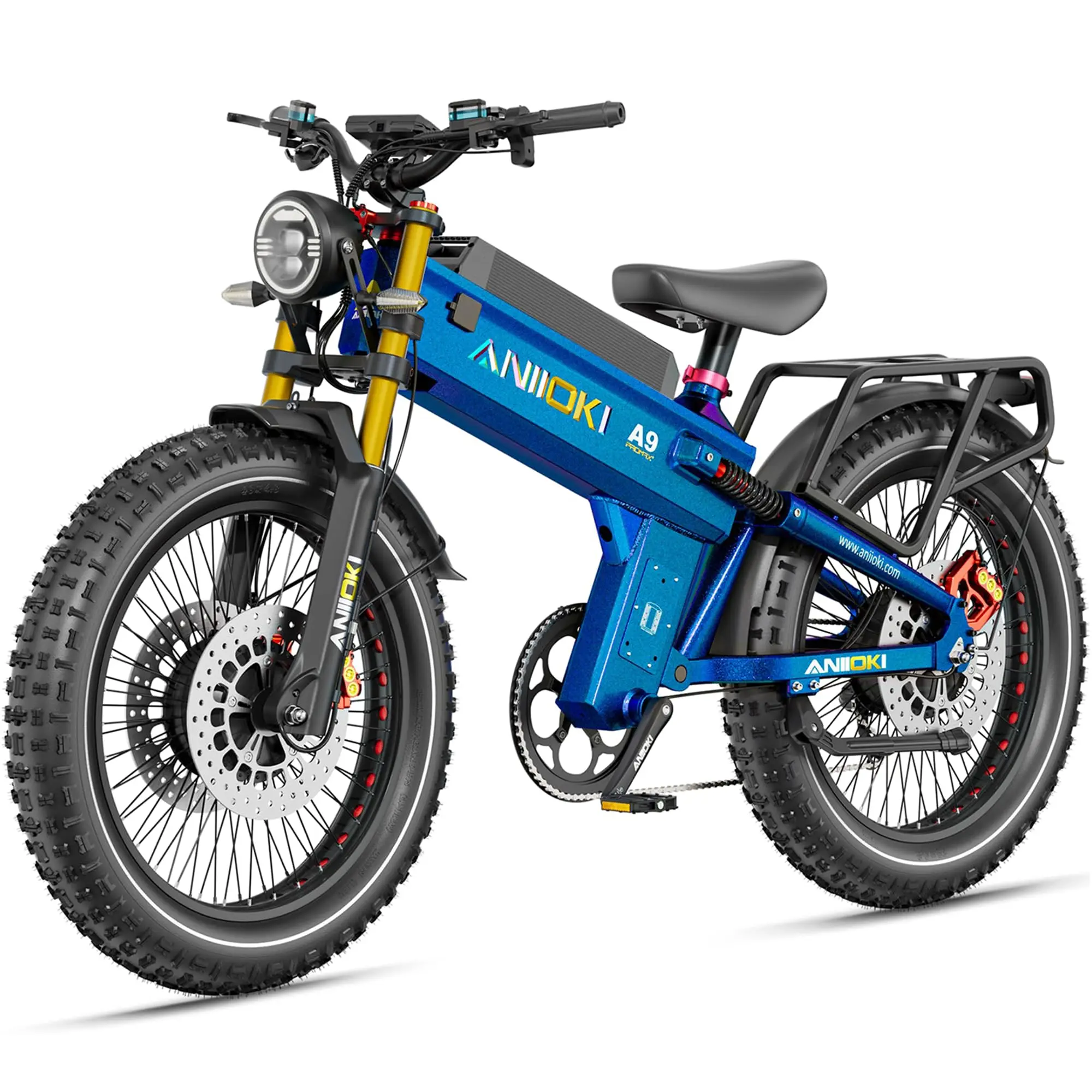 6000/7000W Dual Motor Electric Bike,46MPH 300Miles Long Range eBike,60/72V 70Ah/80Ah Battery,7-Speed,26×4.8" Fat Tire El image 6