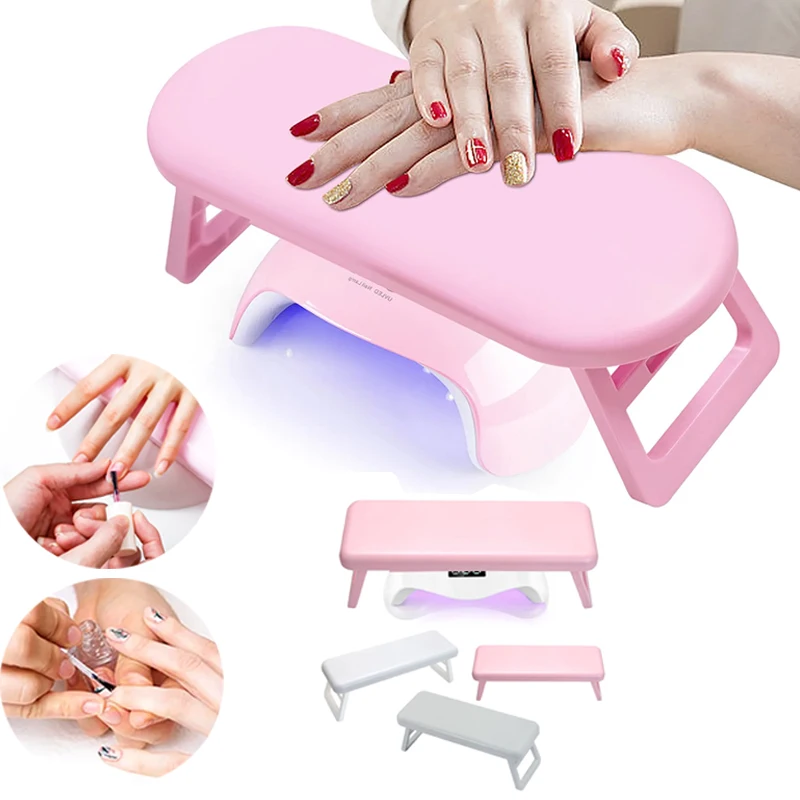 

Складная подставка для ногтей, подушка для маникюра, мягкая губка, подставка, портативный стол, держатель для стола, профессиональный инструмент для ухода за ногтями