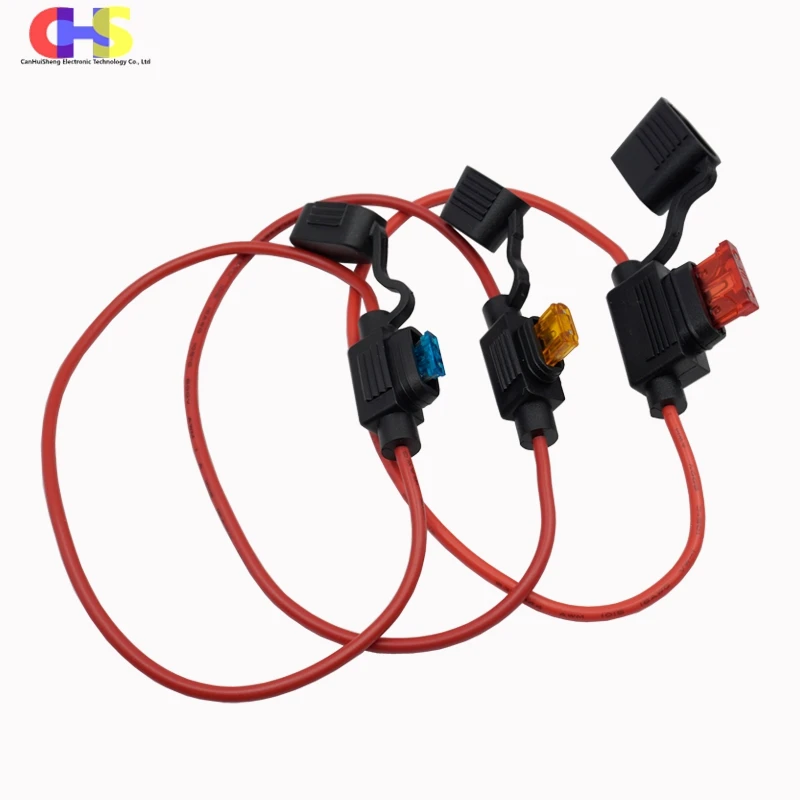 1pcs With 18/16/14/12/10AWG Wire Cable 32V Mini Small Medium Waterproof Auto Car Fuse Holder 1A 2A3A 5A 7.5A 10A 15A 20A 30A 40A