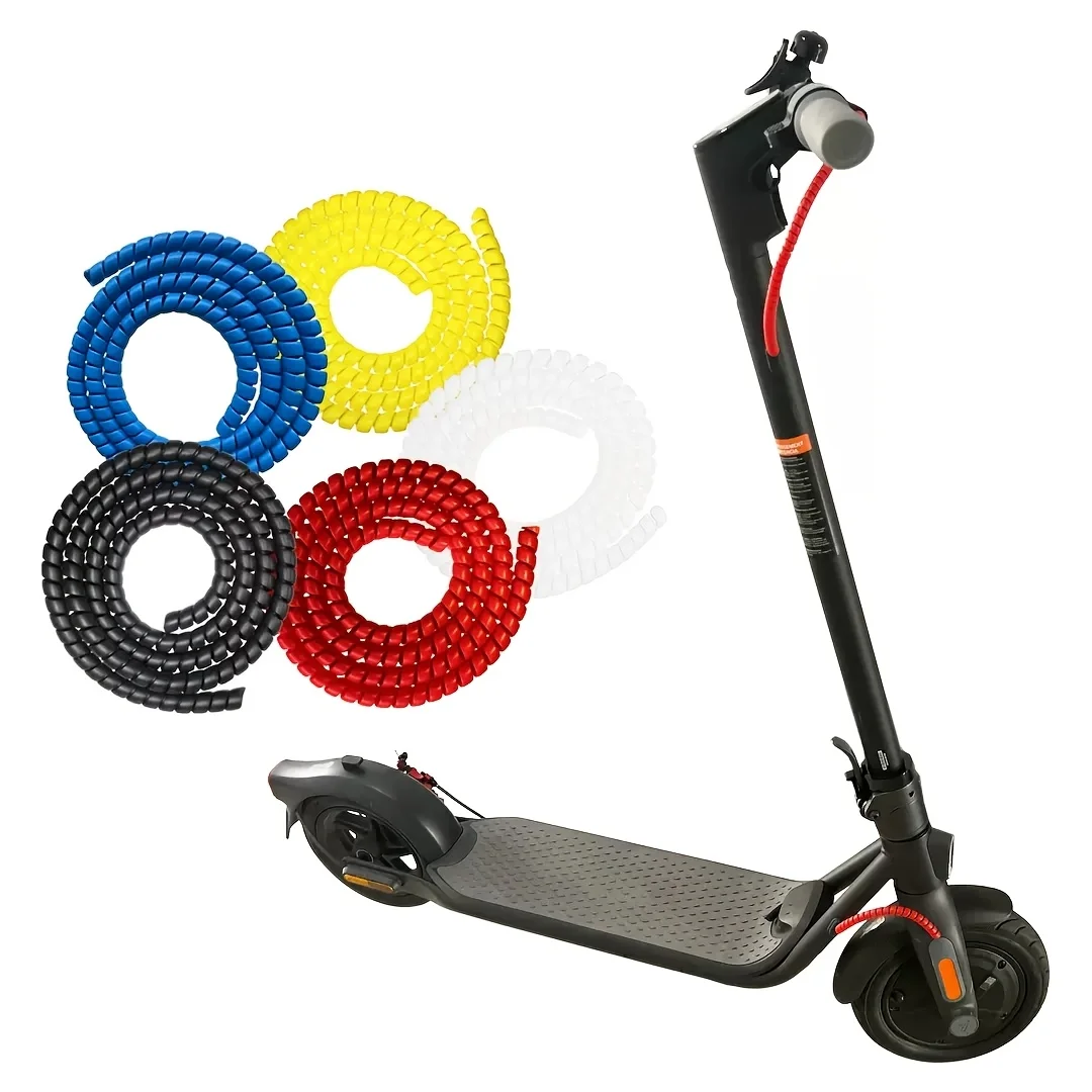 2pcs Cable Protector Sleeve, Scooter Accessory, Color-Changing Tube, Wrap-Around Conduit, Dust-Proof And Wear-Resistant