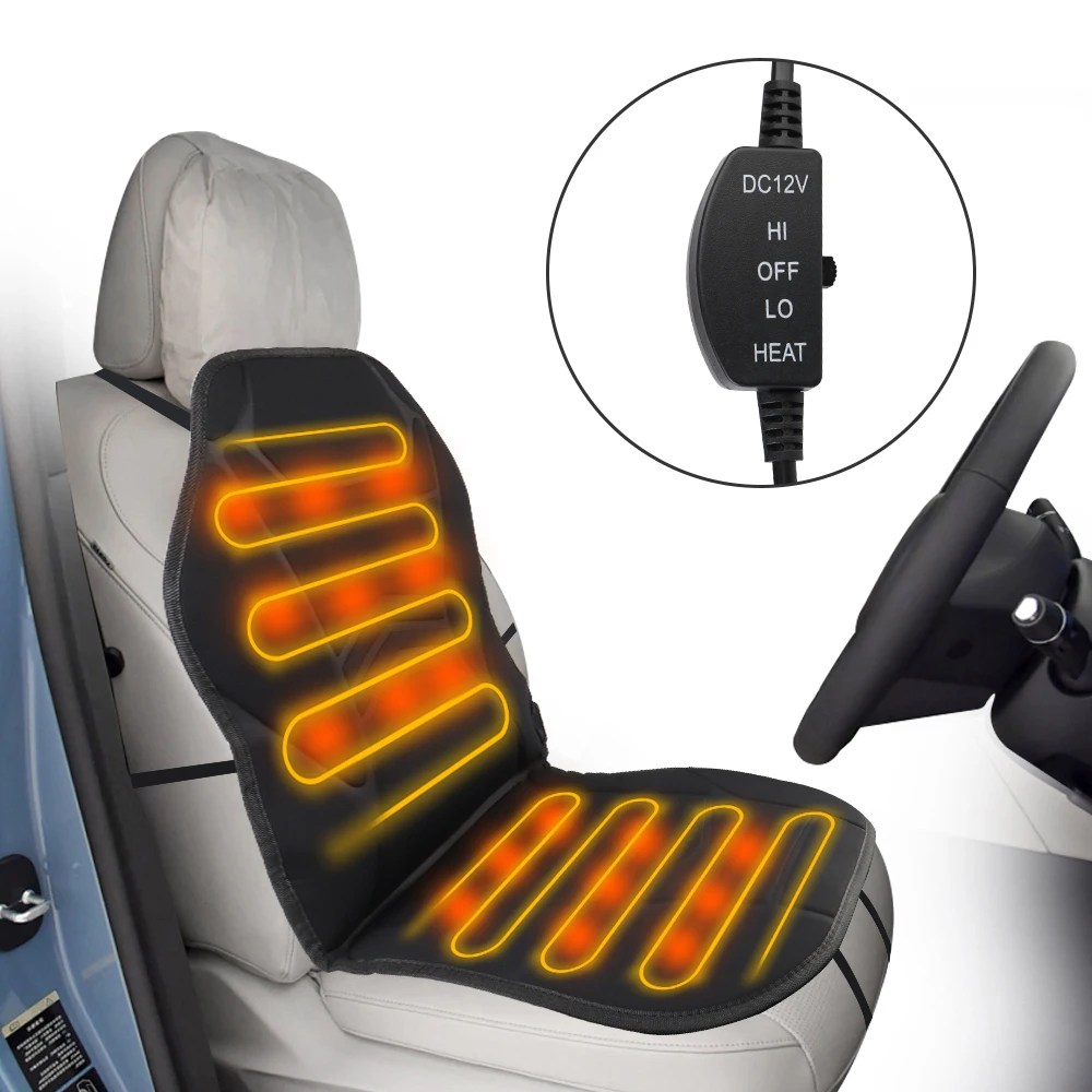 자동차 좌석 난방 쿠션 커버, 12V 자동차 난방 좌석, 겨울 및 추운 날 범용 자동차 전기 난방 좌석 히터