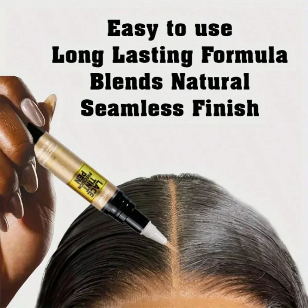 كونسيلر بعقدة شعر مستعار لشبكة الدانتيل، قلم صبغ الدانتيل للشعر المستعار، عصا معالج للشعر المستعار، الجزء الأمامي والجزء الأمامي والخط الشعري، محمول #3