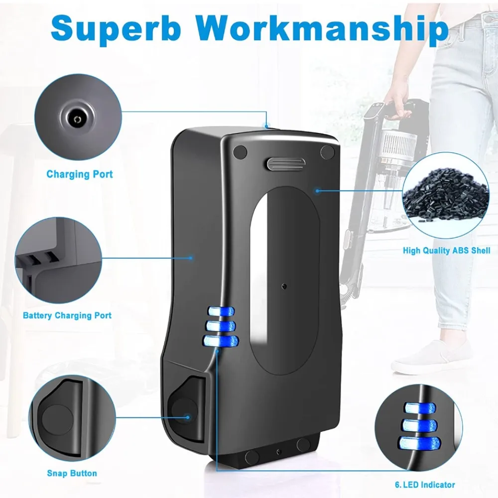 3500Ah 25.2 فولت بطارية ليثيوم أيون استبدال ل القرش XBATR725 ، متوافق مع القرش Iz662H ، Iz682H المكانس الكهربائية