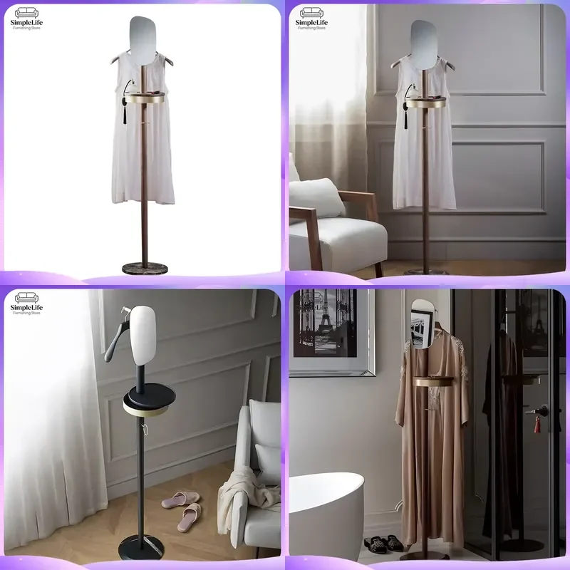 Modern Wooden Coat Rack Corner Clothes Hanger Stand Decorative Entryway Hall Tree Organizer Home Hotel Furniture Storage