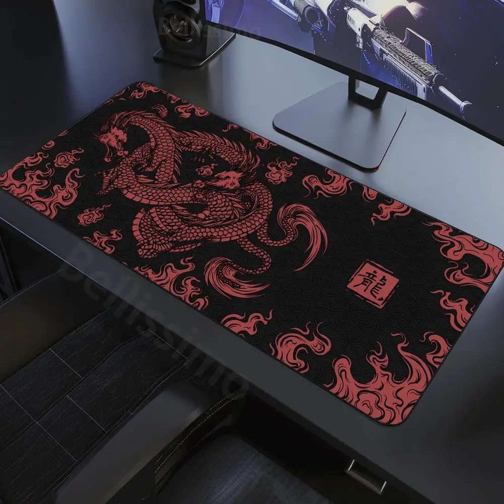 red dragon gaming office mat tapete de secretaria tapetes de teclado acessorios para empresa luz 1200x600 mm vermelho 01