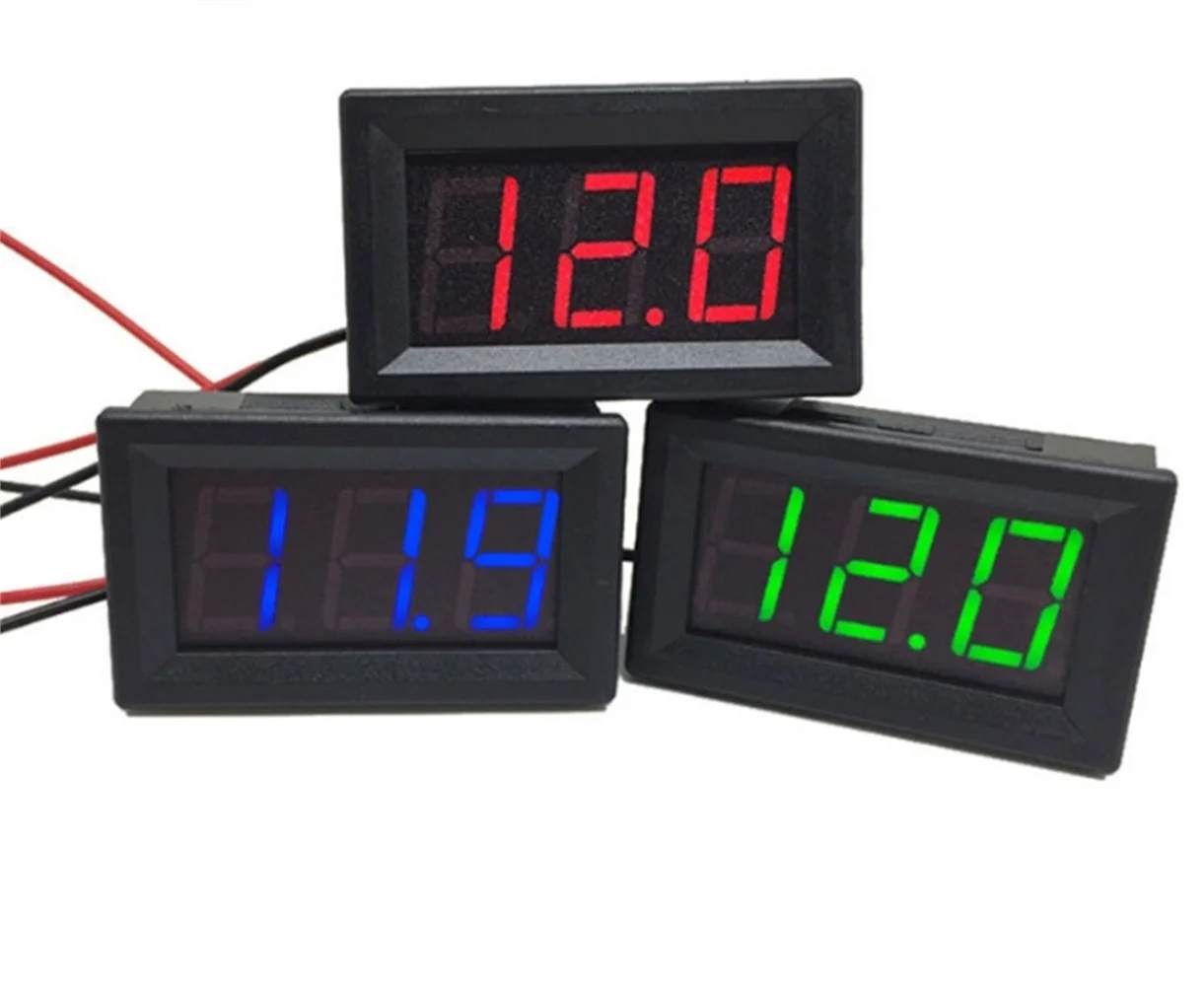 

0.36-inch two-wire DC voltmeter DC4.5-30V digital display two-wire digital voltmeter head reverse connection protection