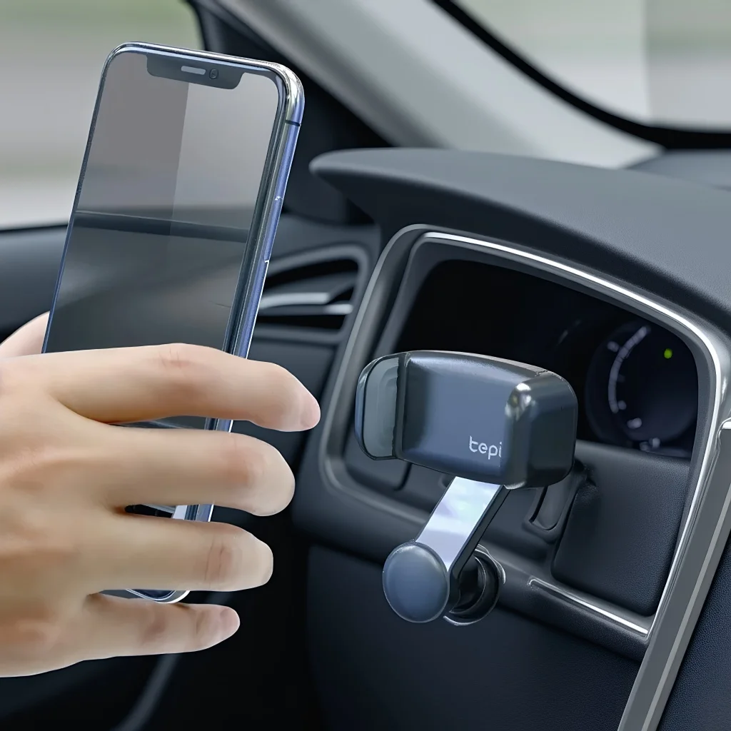 

Car Supplies Phone Holder with Double Adhesive, 360° Stereo Rotation Hook Type
