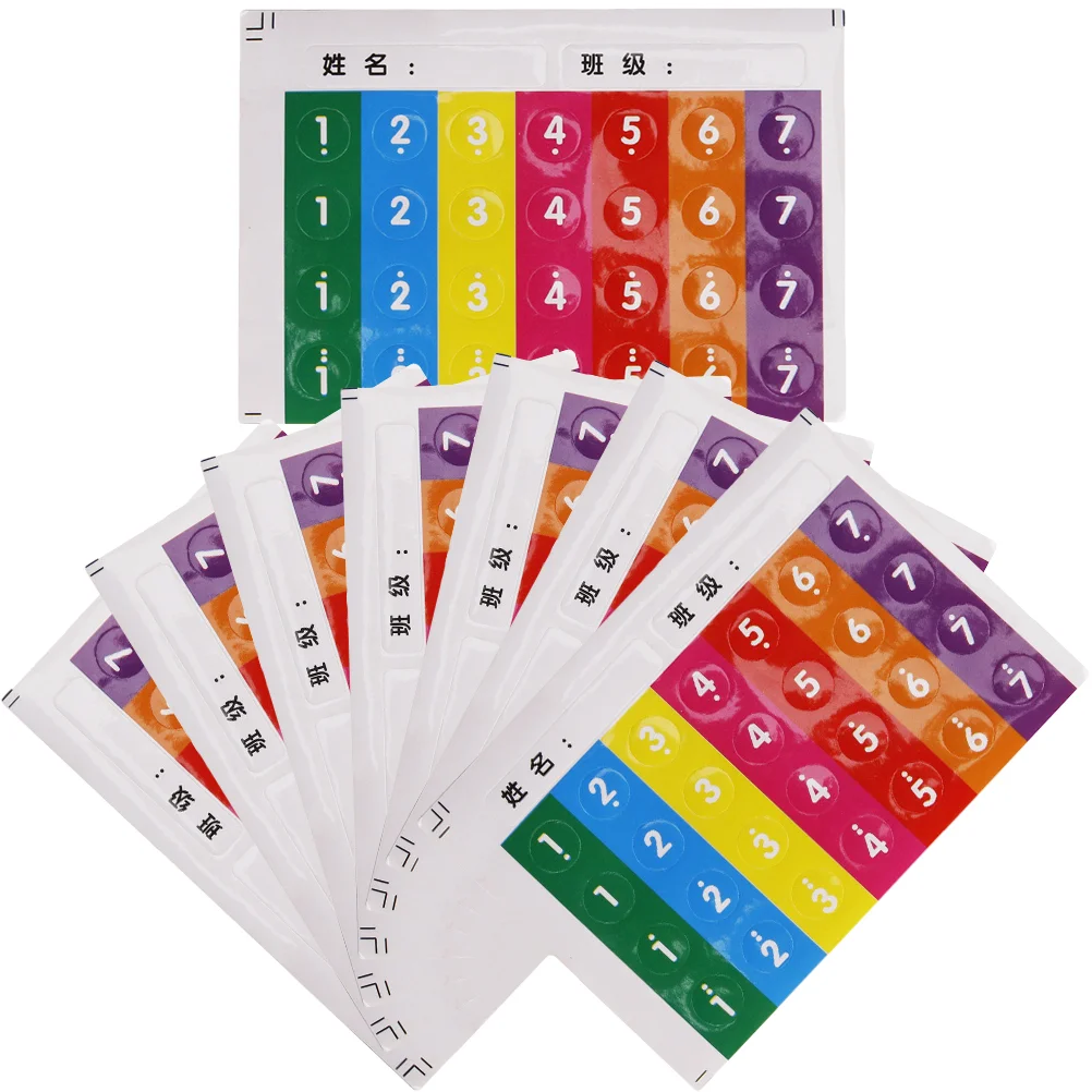 

8 Pcs Pan Flute Note Stickers Musical Instruments Part Percussion Training Accessories Accessory Scale Decals Supplies for