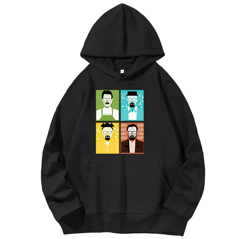 Faces of Meth I Damen Langarm graphic Hooded sweatshirts Breaking Walter Heisenberg White Cook Bad Spring Autumn Hooded Shirt