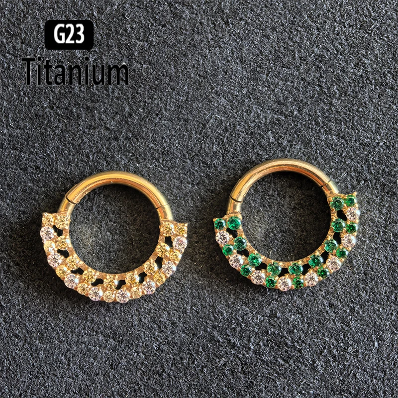 2PC ASTM F136 Titan Nasenpiercing Septum Hoops Nasenringe Clicker Ohrknorpel Tragus Helix Conch Lobe Körperschmuck Ohrringe