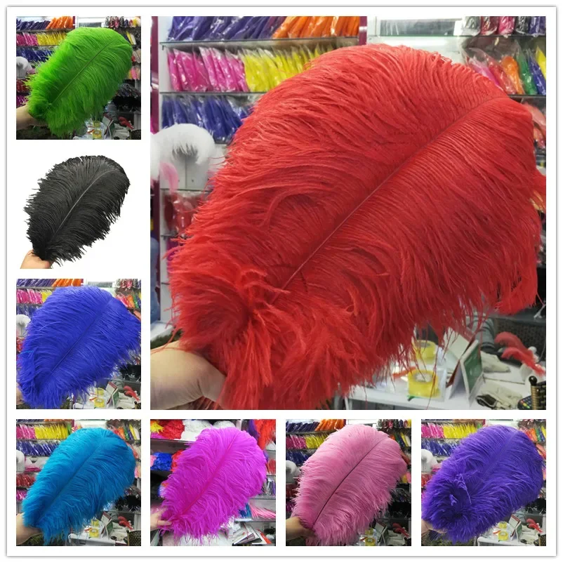 100PCS Natural Ostrich Feathers 40-45cm for Crafts Wedding Party Home Decor Ostrich Plumes Table Centerpiece Feather