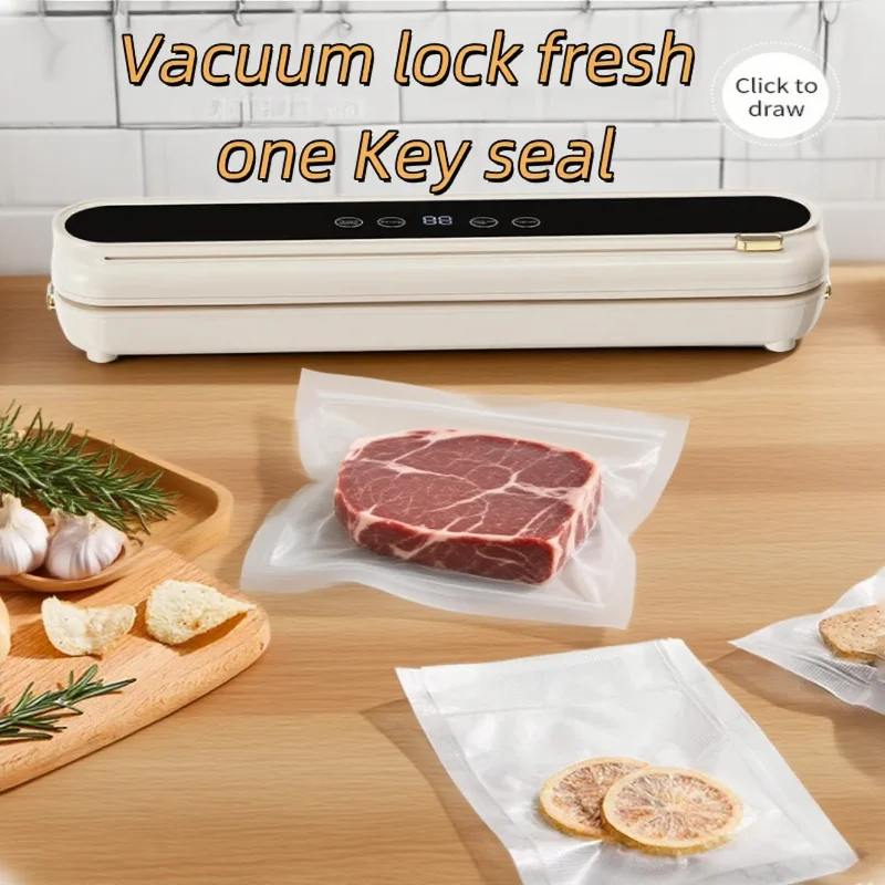 جديد الكهربائية فراغ السدادة للمطبخ الجاف الرطب تخزين المواد الغذائية المدمج في القاطع زر اللمس سهلة ختم الأجهزة المنزلية الغذاء