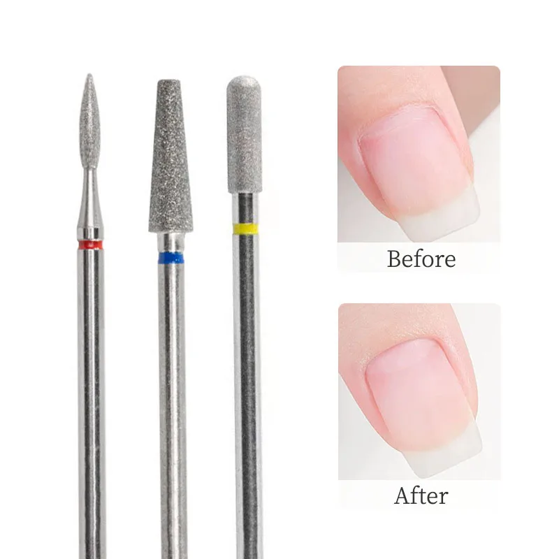 Nail Drill Bit for Dead Skin Gel Polish Remover Clean Tool Diamond Nail Cuticle Bits for Electric Drill Set Manicure Accessories