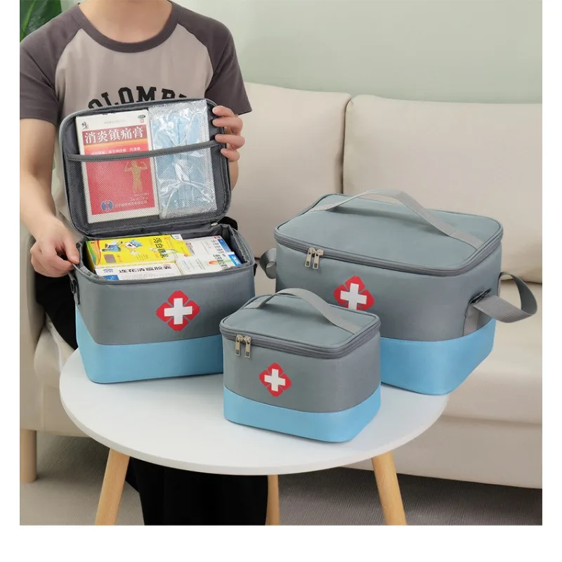 Portable First Aid Kit for Emergency Outdoor Car Trunk Home School Safety Survival Gear Supplies Camping Hiking Bag