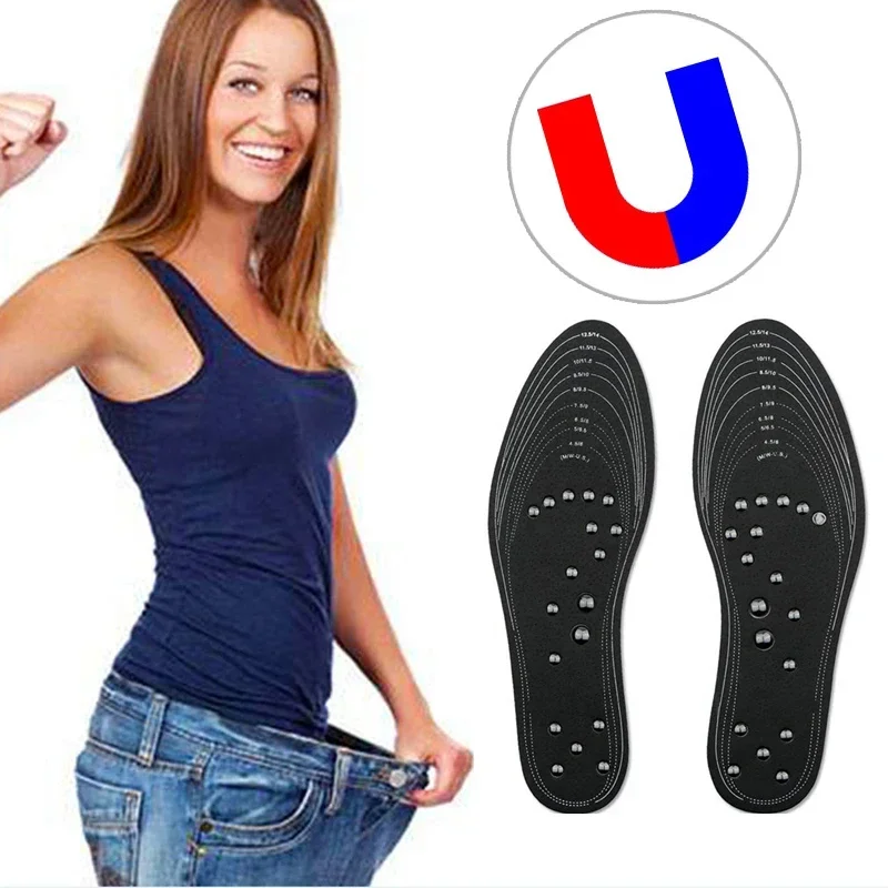 18 Magnets Magnetic Massage Insoles Foot Acupressure Shoe Pads Therapy Slimming Insoles for Weight Loss Cutting Pads