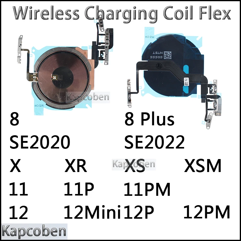 Wireless Charging Coil for IPhone 8 Plus 11 12 X Xr Xs Pro Max Mini SE 2020 2022 NFC Panel Flex