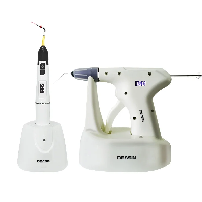 2 in 1 Cordless Portable Den tal Unit Obturation gu n Pen Root Canal Filling Equipment Den tal Gutta Percha Obturation System