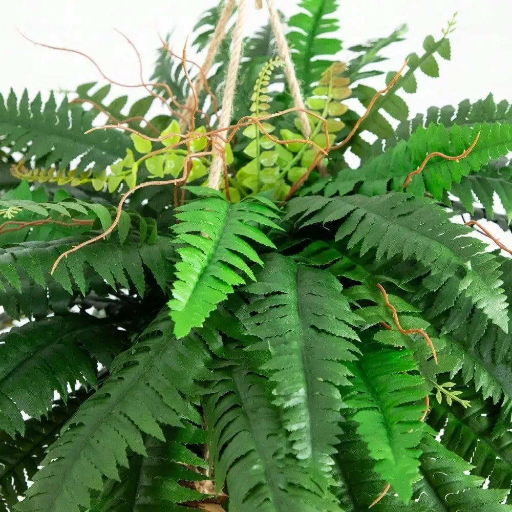 40” Boston Fern Artificial Bush Plant Pack 2 Home Decor.