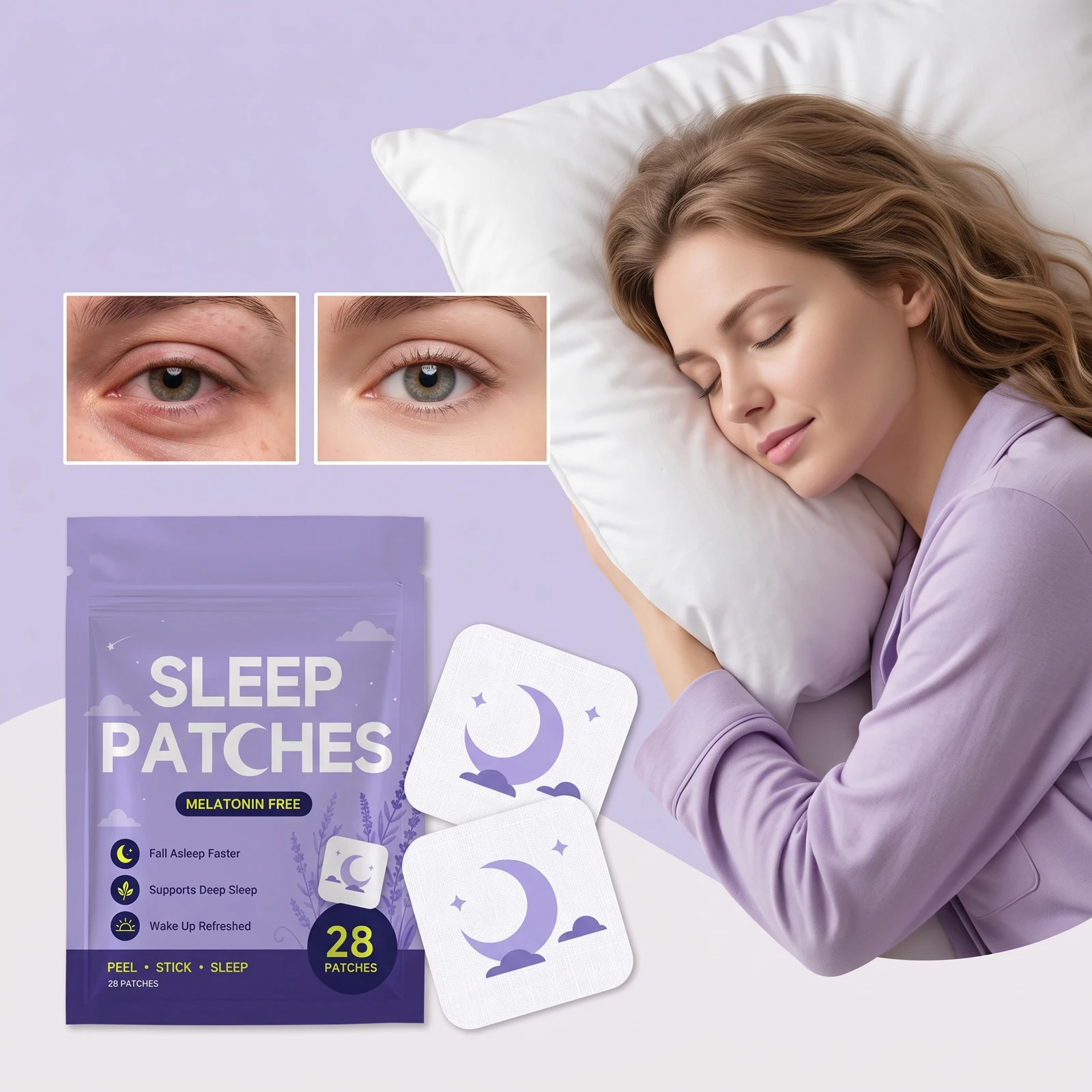 28pcs Sleep Aid Patch Improve Sleep Quality Improve Falling Asleep Relieve Insomnia And Anxiety Sleep Patch