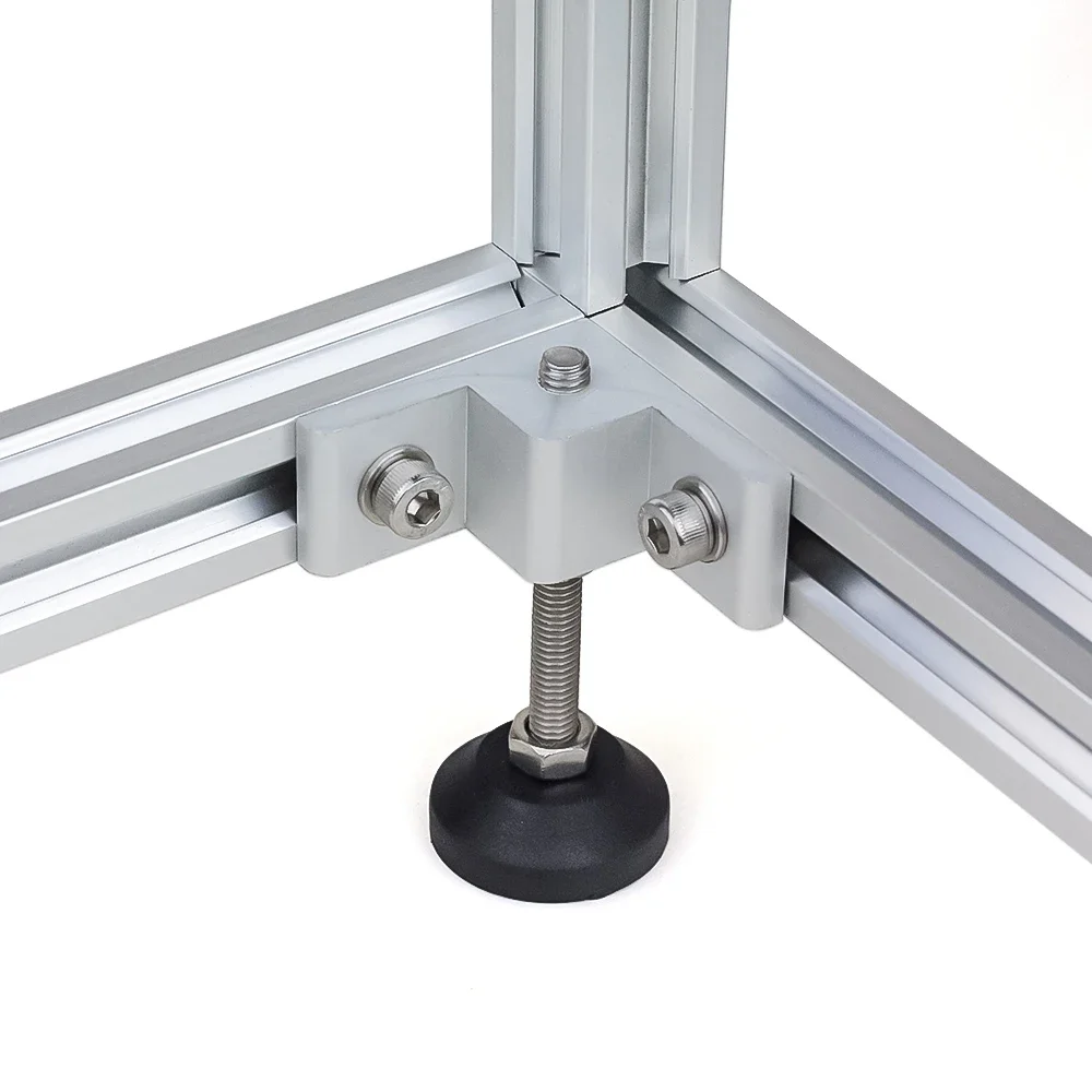 1PC Aluminium Profil Ecke Code Anker Rad Stecker Rechtwinklig Extrusion Fuß Pad Montage Halterung für 20/30 Alu Profil