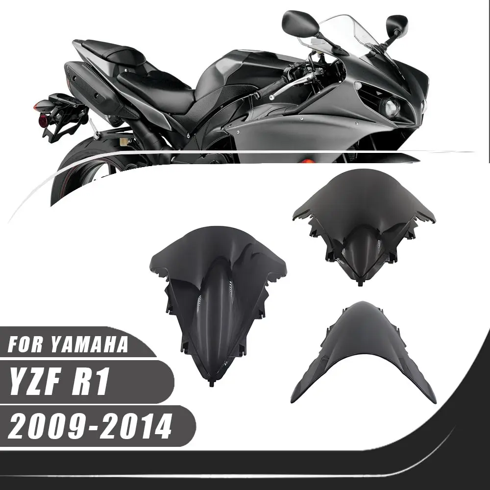 Parabrisas para motocicleta, deflectores de viento para Yamaha YZF R1 2009-2014 R1 2013 2012 2010