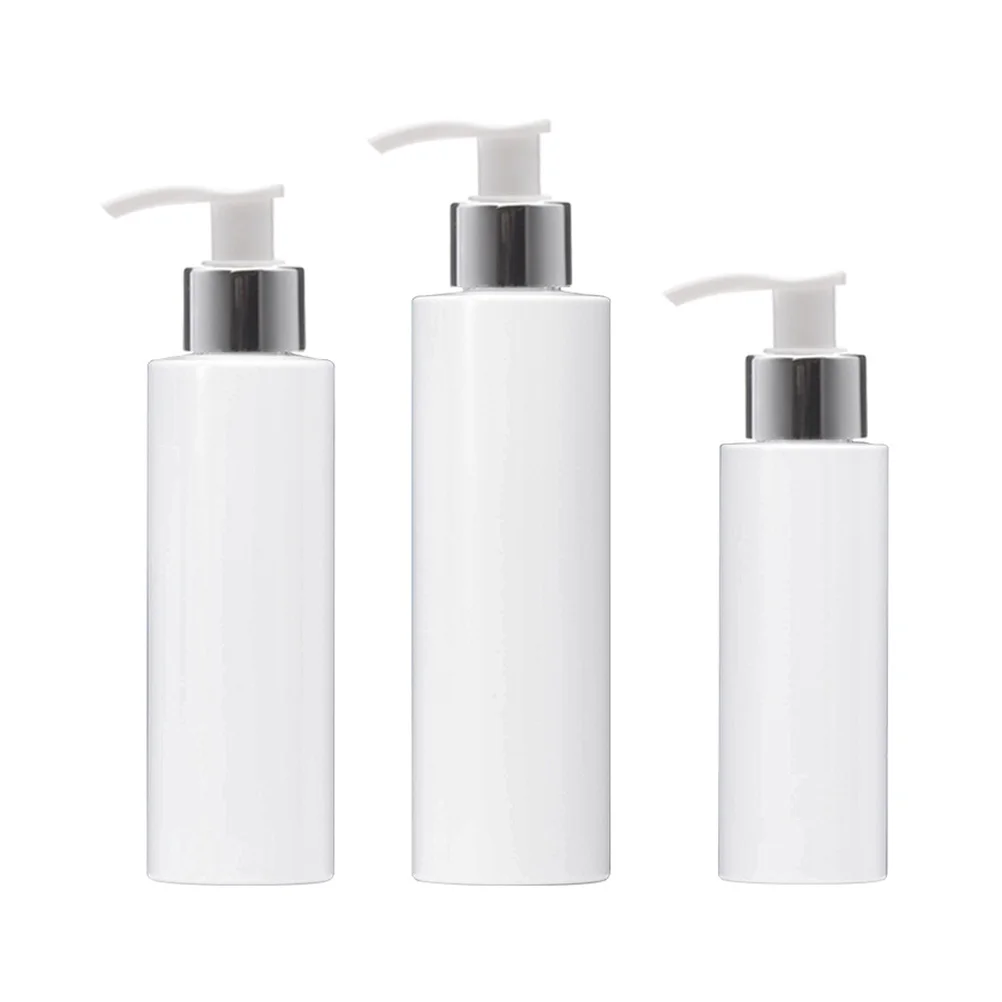 

3 Pcs High Quality Plastic Travel Pump Bottles Squeeze Toiletries Containers Portable Lotion Refillable Empty Shampoo Storage