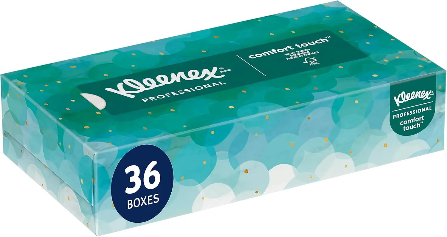 Bulk (21400), 2-Ply, White, Flat Facial Tissue Boxes for Business (100 Tissues/Box, 36 Boxes/Case, 3,600 Tissues/Case)