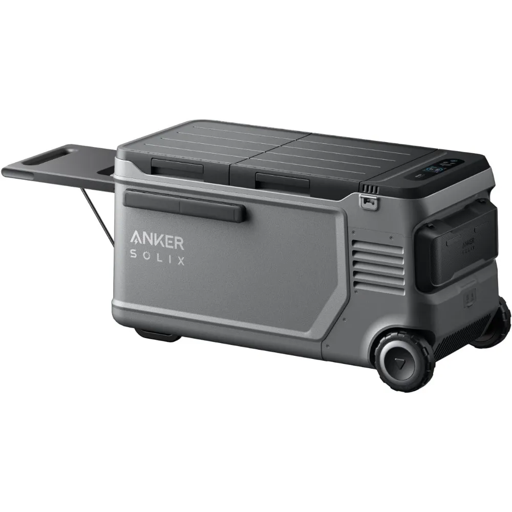 Electric Cooler and Car Refrigerator, 58L Capacity, Solar-Powered, Suitable for Outdoor and Camping Activities