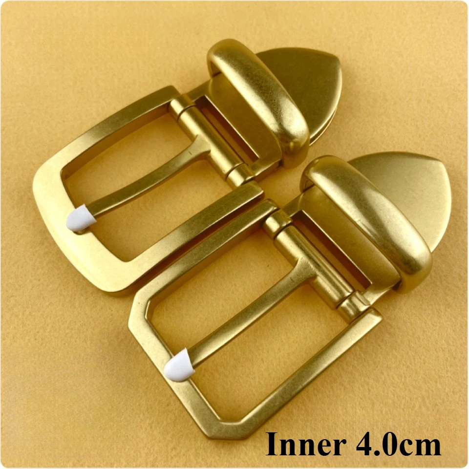 4CM Brass Assembly Pin Buckle Handmade Leather Belt Buckle Brass Personalized Belt Copper Buckle Head Hebilla Cinturon