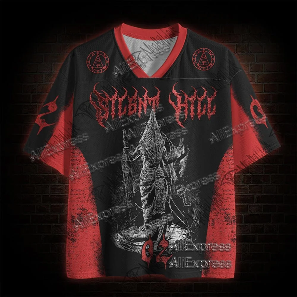 (ZZ) New Dark Series, Street Trendy Quick Drying Mesh Jersey, Sports Breathable Adult V-neck T-shirt, Handsome and Comfortable