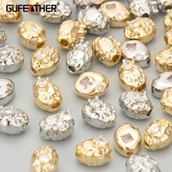 GUFEATHER ME07,jewelry accessories,18k gold rhodium plated,copper,nickel free,zircon,charms,jewelry making,diy pendant,10pcs/lot