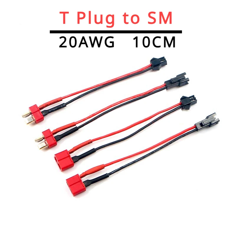 

1/5/10Pcs/lot T Plug Male / Female to SM Connector Charging Adapter Cable Converter Lead for RC Hobby Battery FPV RC Models