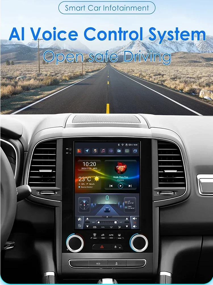 9.7 Tesla Style AI Intelligent Player Android Car Radio for Renault Koleos Megane 4 Samsung SM6 Talisman 2017-2019 Carplay 4G BT