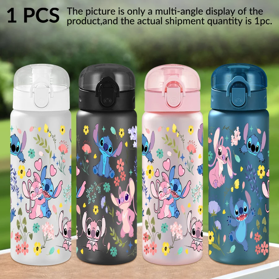 

1Pc Disney Stitch Angel pattern 26oz plastic water bottle outdoor sports water cup birthday/Homecoming gift