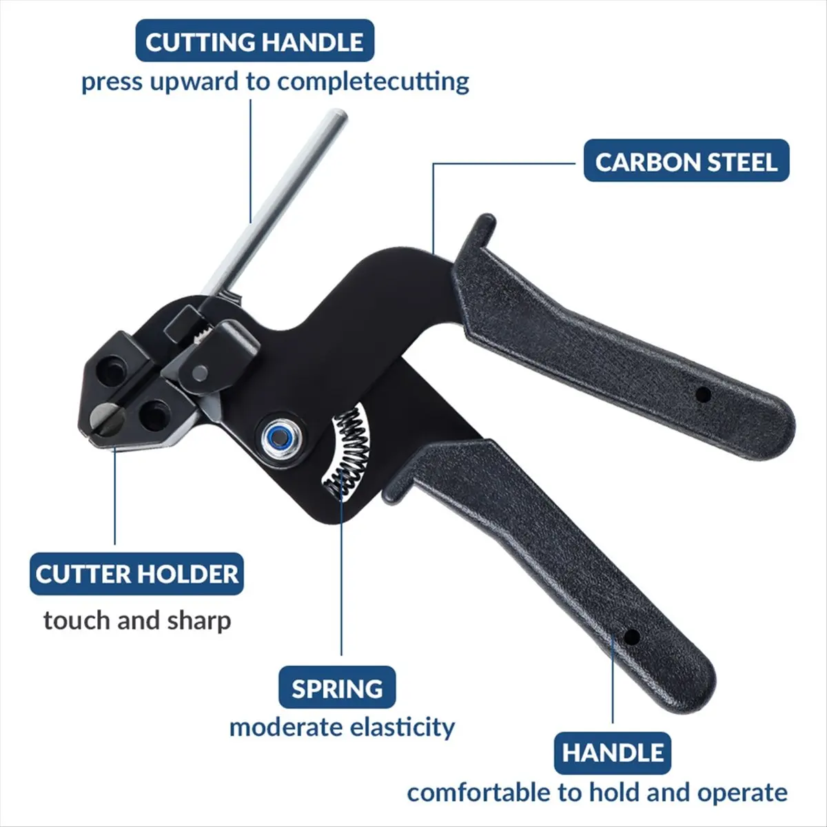 Self-Locking Cable Ties Plier with 150pcs Tie Fastening Strap Cutting Tool Automatic Cable Zip Tensioning Tool