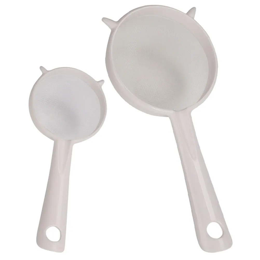 

2pcs Ultra Fine Mesh Strainer Soy Milk Coffee Juice Filter Sieve Large Small Kitchen Strainers Flexible