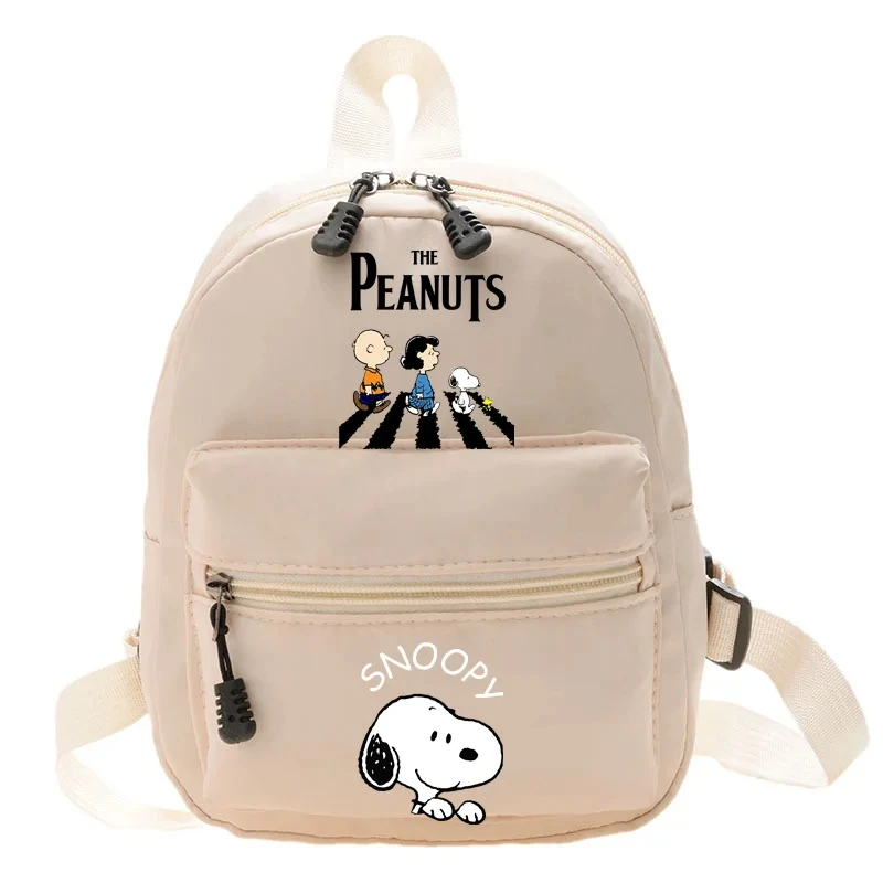 Mochila de moda para mujer Snoopies, bolso de hombro Simple de dibujos animados para chicas adolescentes, bolso escolar informal, mochilas de