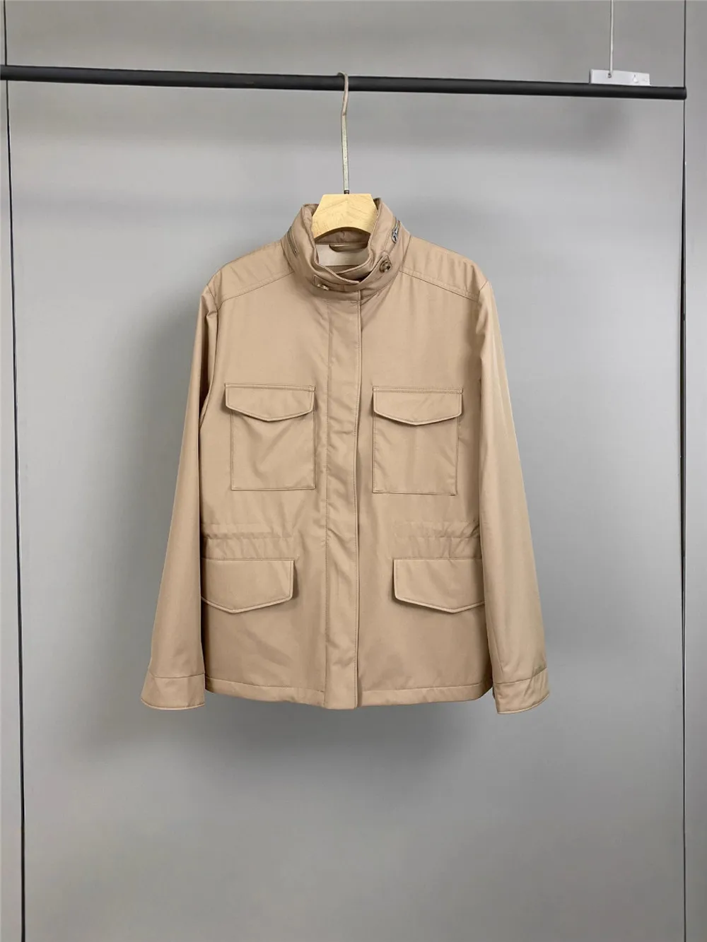 

25, осенне-зимний новый женский дорожный стиль, однотонный карманный карман на молнии со скрытым капюшоном, модный плащ-кардиган, куртка