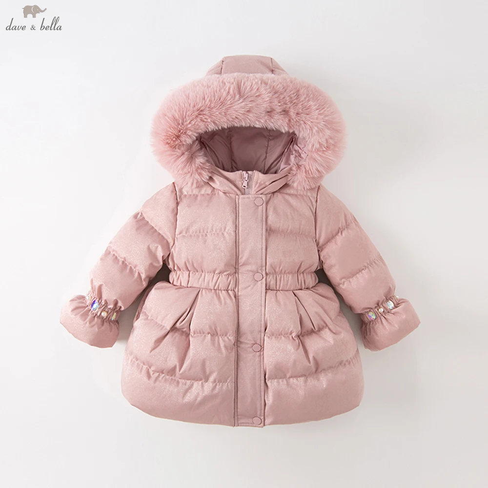 ديف بيلا الأطفال شتاء دافئ بطة أسفل سترة سترة الفتيات مقنعين يندبروف رشاقته ملابس خارجية الاطفال معطف الملابس DBK4226013 #1