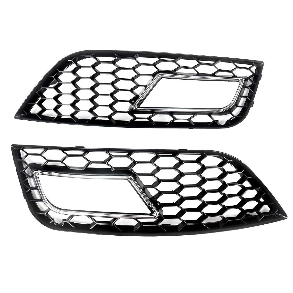 

Gloss Black Front Bumper Fog Light Grille Lower Grill For Audi A4 B8.5 Standard Edition 2013-2016 Honeycomb Mesh Fog Lamp Grill