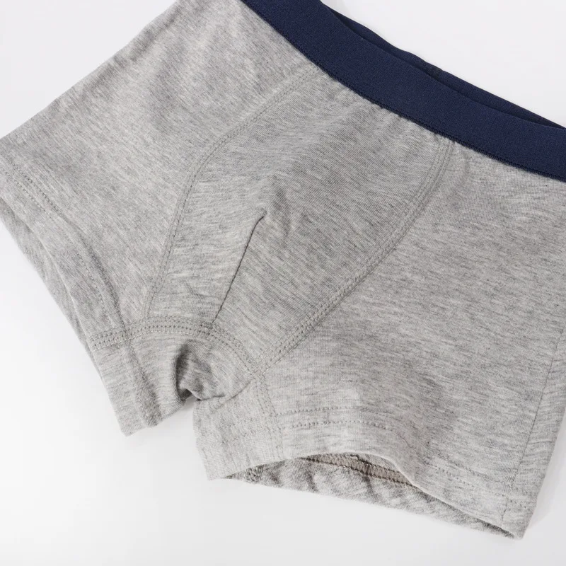 Children's Underpants Boys' Flat Corner Underpants Cotton Comfortable Underpants Children's Youth Solid Color Simple Shorts