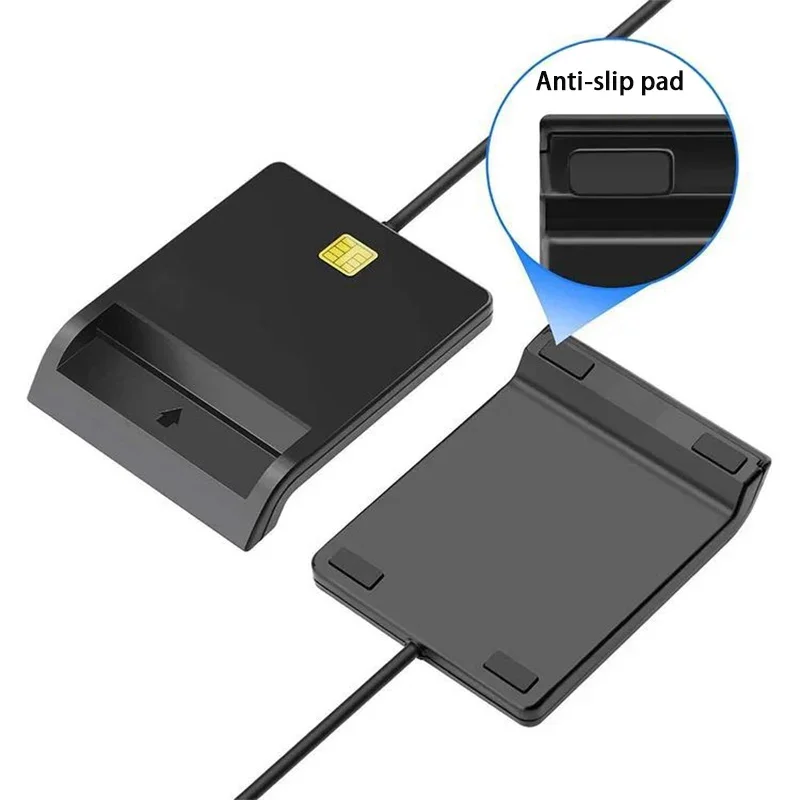 USB 2.0 Smart Card Reader For DNIE ATM CAC IC ID Bank SIM Card Support Windows Linux System