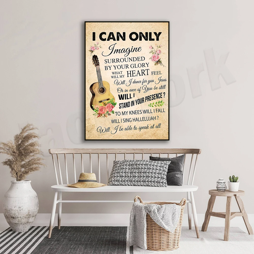 Guitar vintage poster, guitar art, gift for guitar lovers